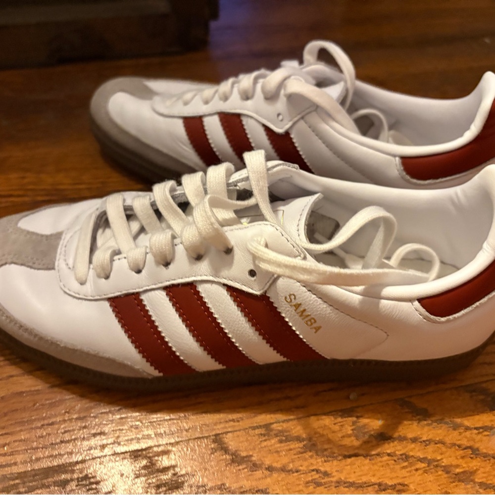 Adidas Sneakers with Orange and White Accents